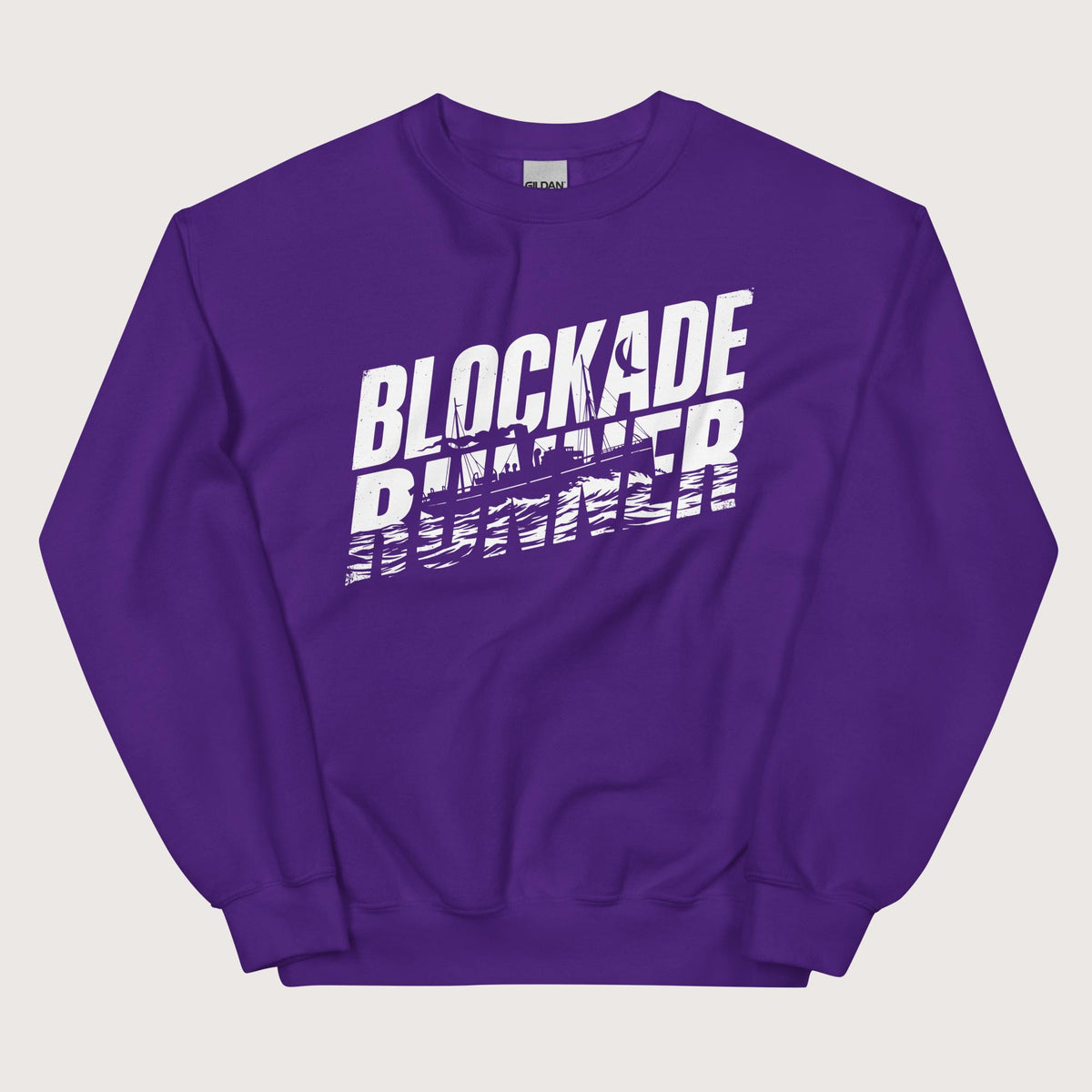 Purple Blockade Runner Sweatshirt - history buff gift by HistoHead
