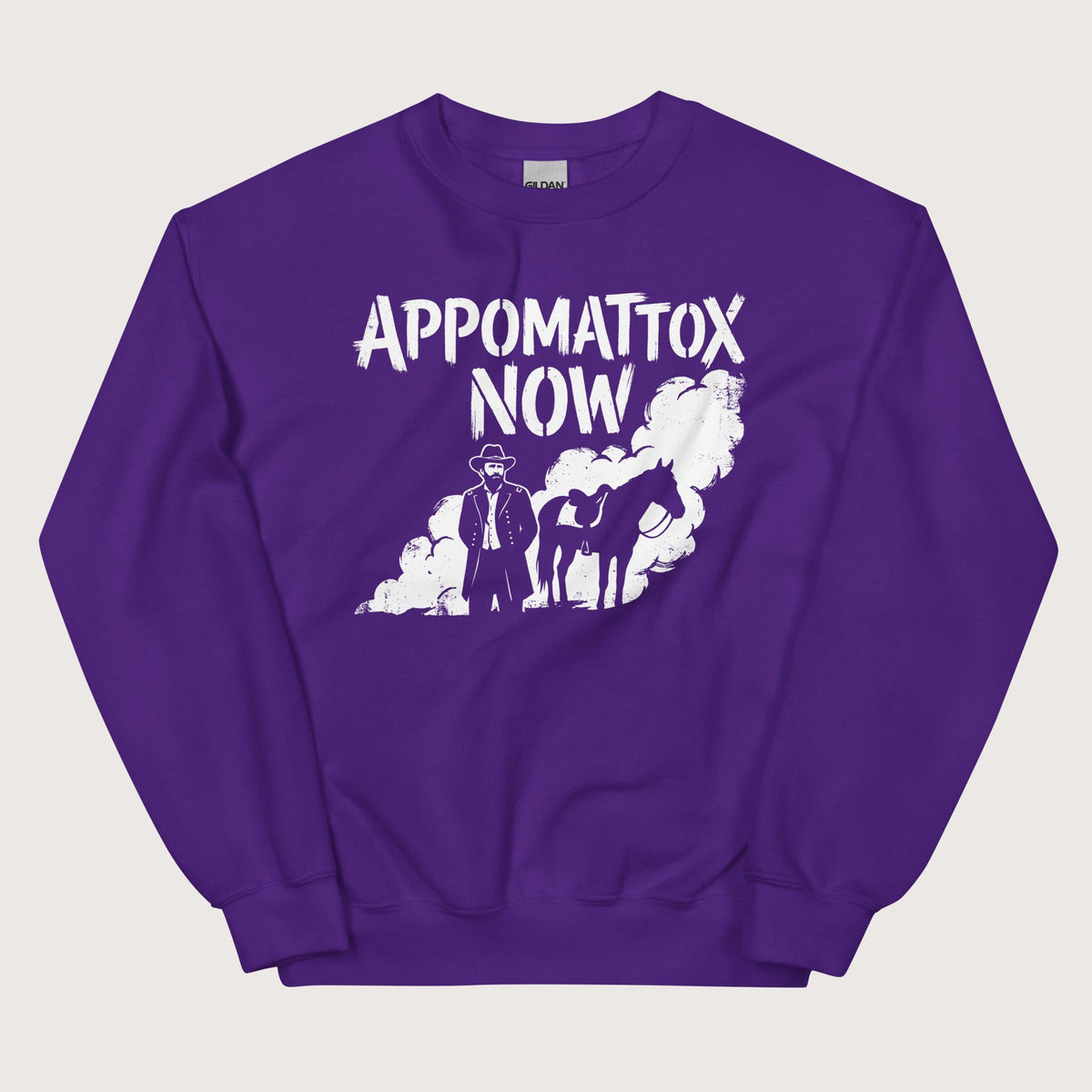 Purple Appomattox Now Sweatshirt - history buff gift by HistoHead