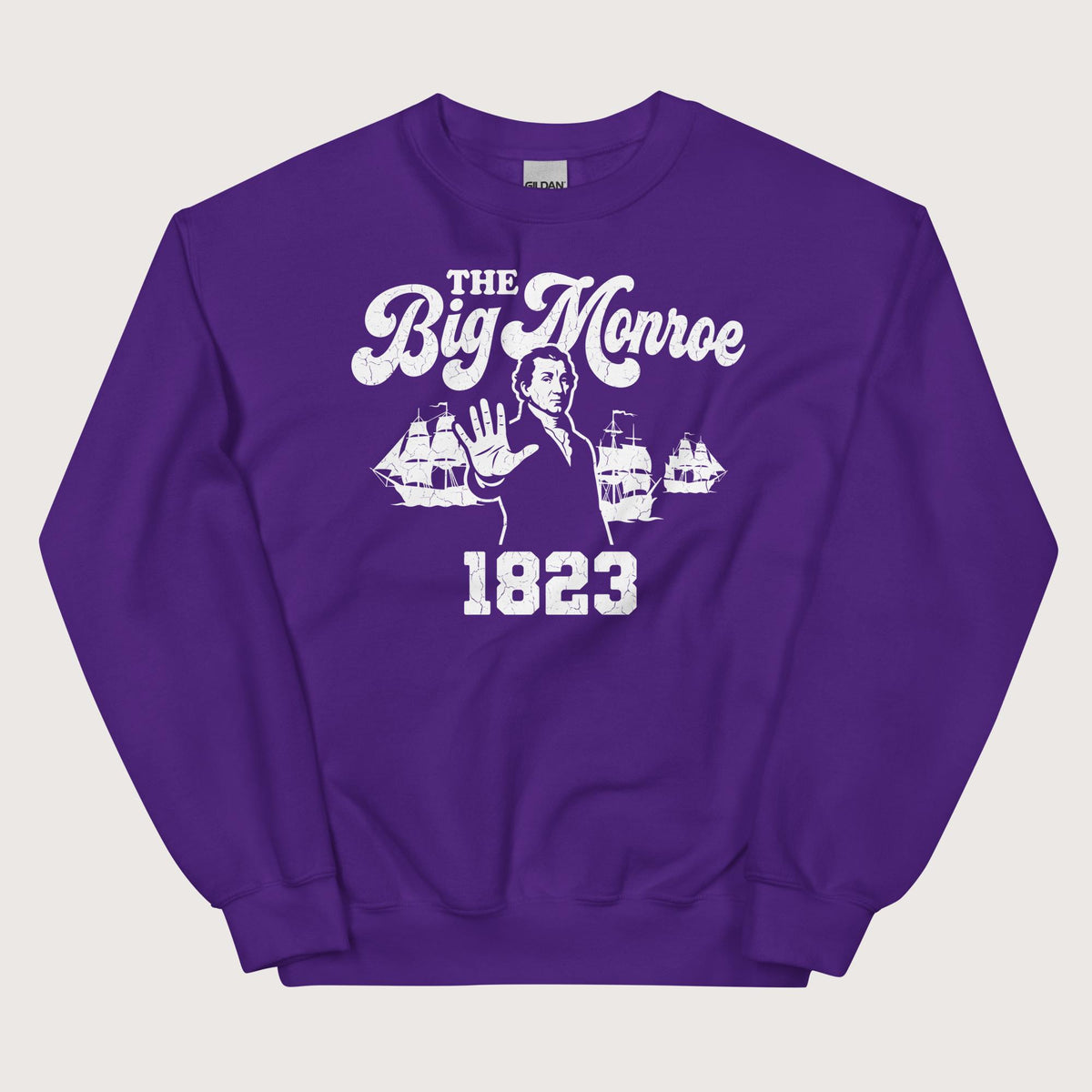 Purple The Big Monroe Sweatshirt - history buff gift by HistoHead