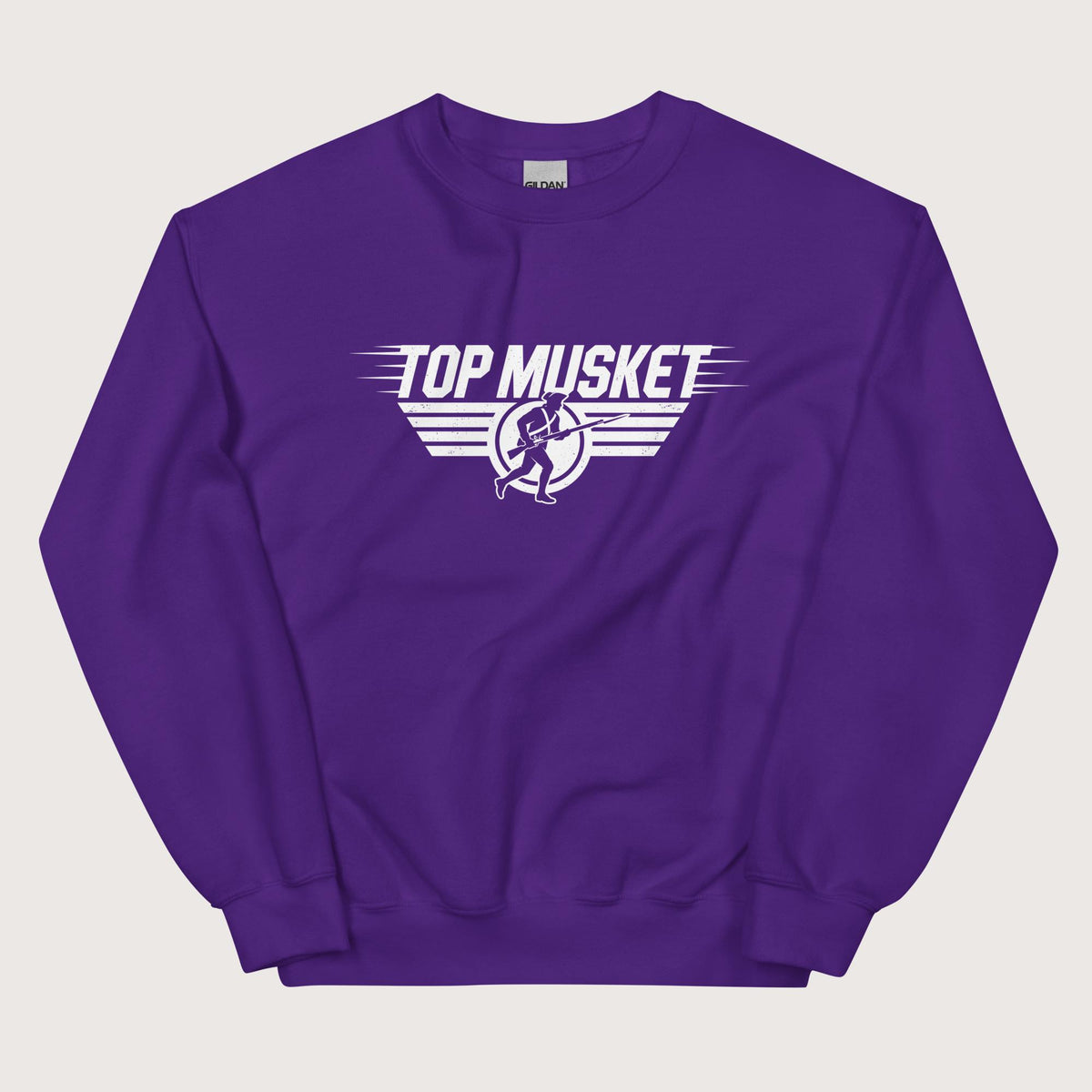 Purple Top Musket Sweatshirt - history buff gift by HistoHead