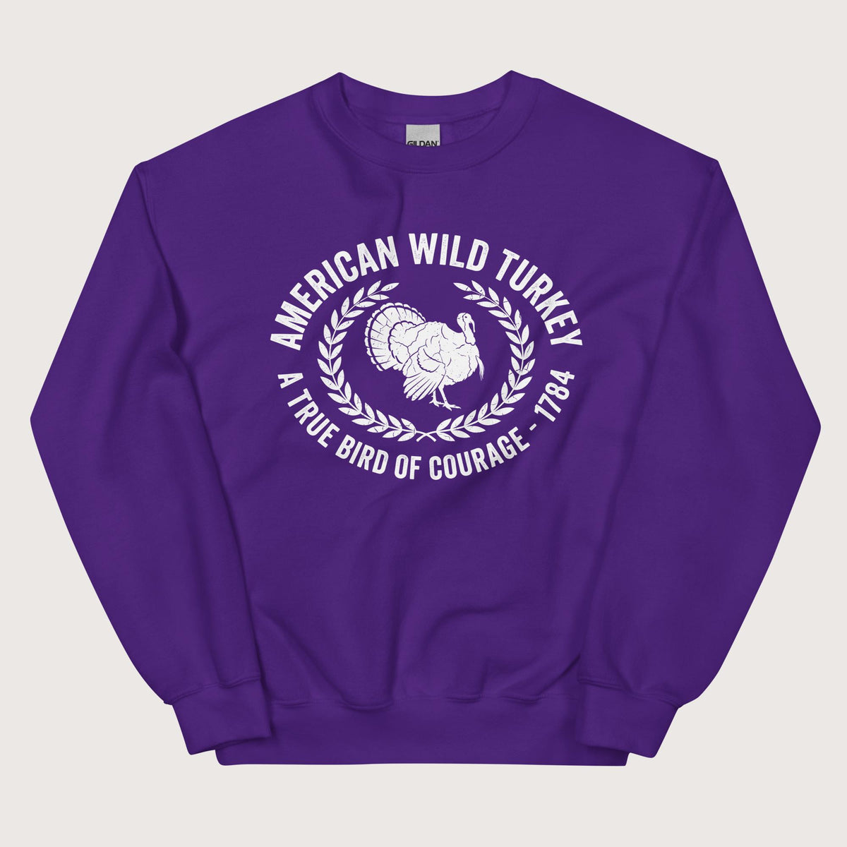 Purple American Wild Turkey Sweatshirt - history buff gift by HistoHead