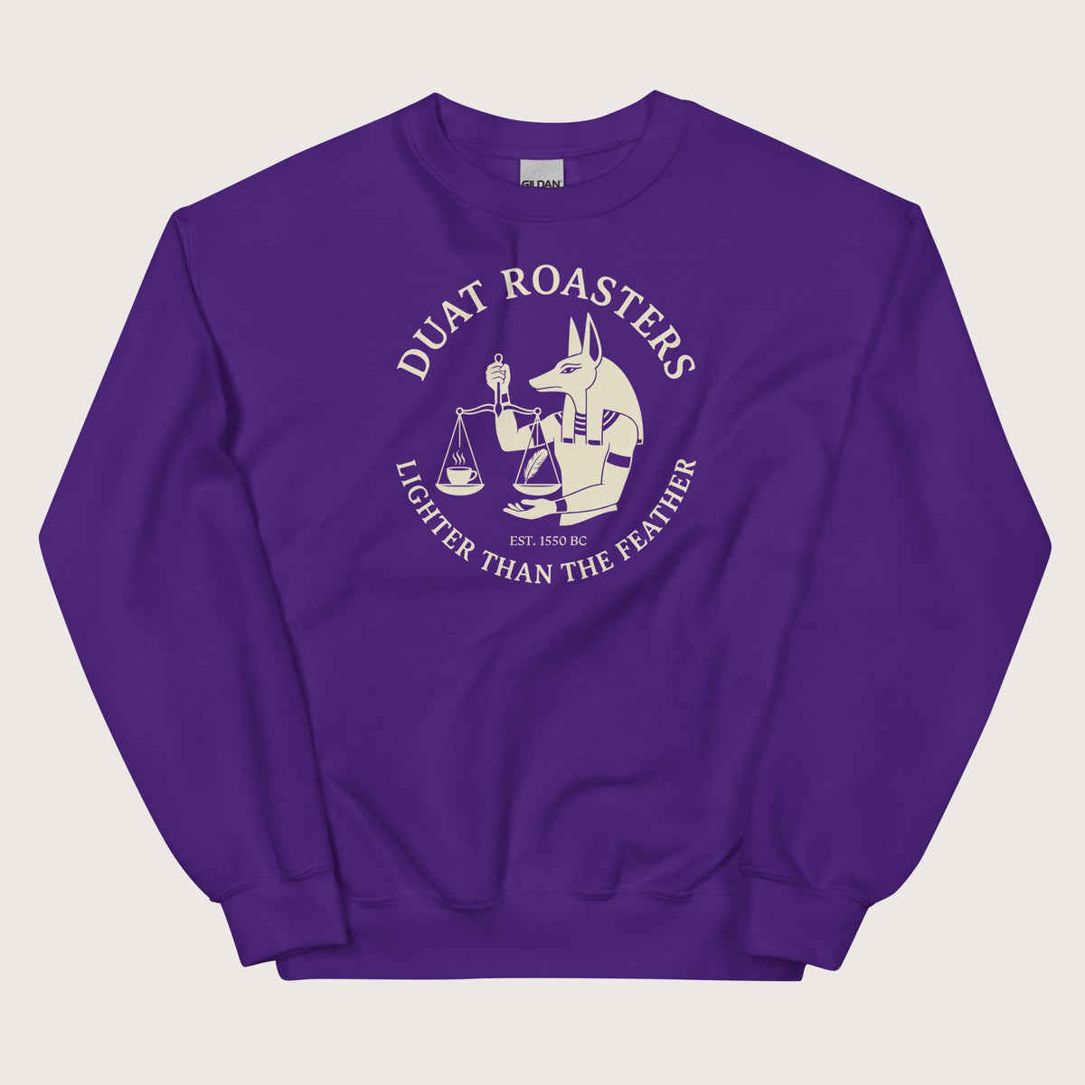 Purple Duat Roasters Sweatshirt - history buff gift by HistoHead
