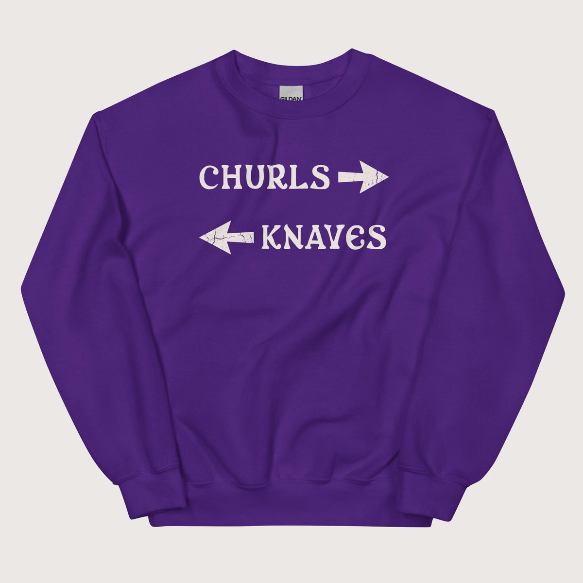 Purple Churls or Knaves Sweatshirt - history buff gift by HistoHead