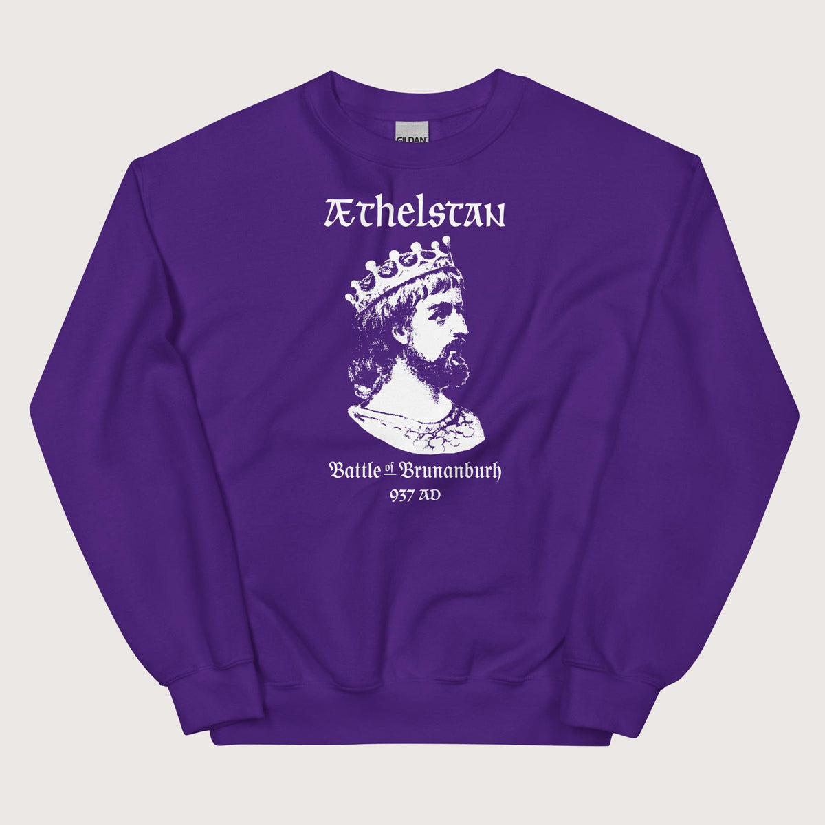 Purple Æthelstan Battle of Brunanburh Sweatshirt - history buff gift by HistoHead