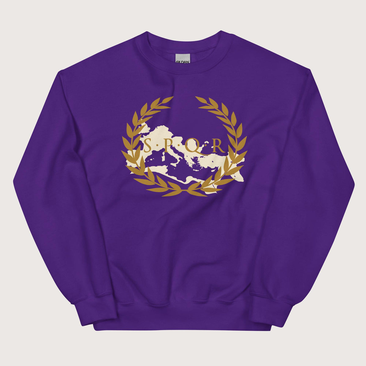 Purple Roman SPQR Banner Sweatshirt - history buff gift by HistoHead