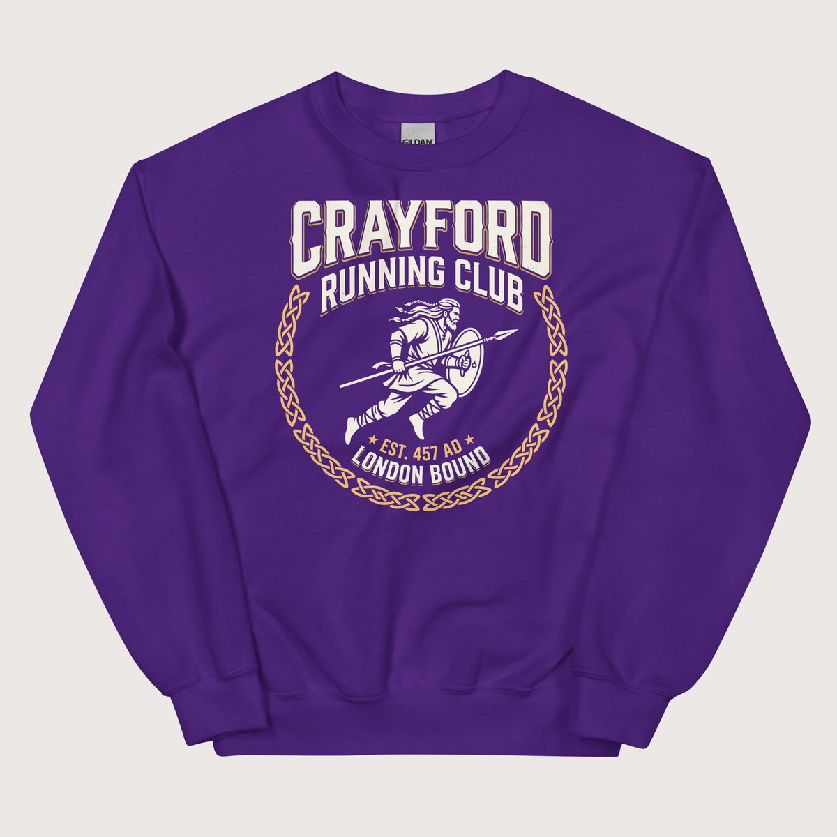 Purple Crayford Running Club Sweatshirt - history buff gift by HistoHead