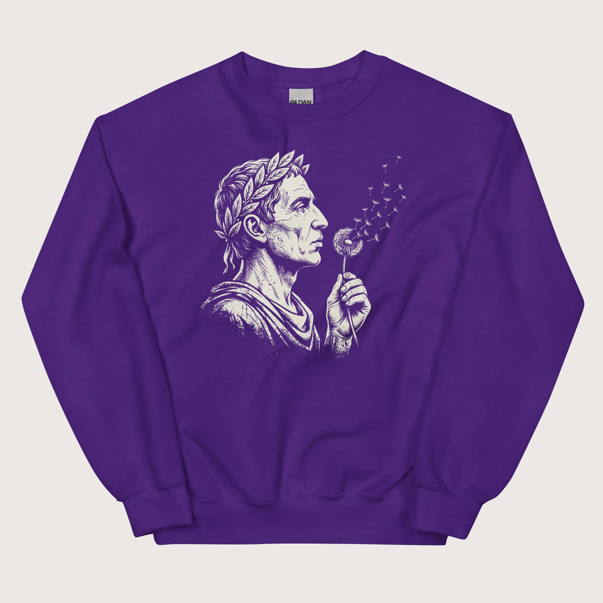 Purple Caesar Blowing Wishes Sweatshirt - history buff gift by HistoHead