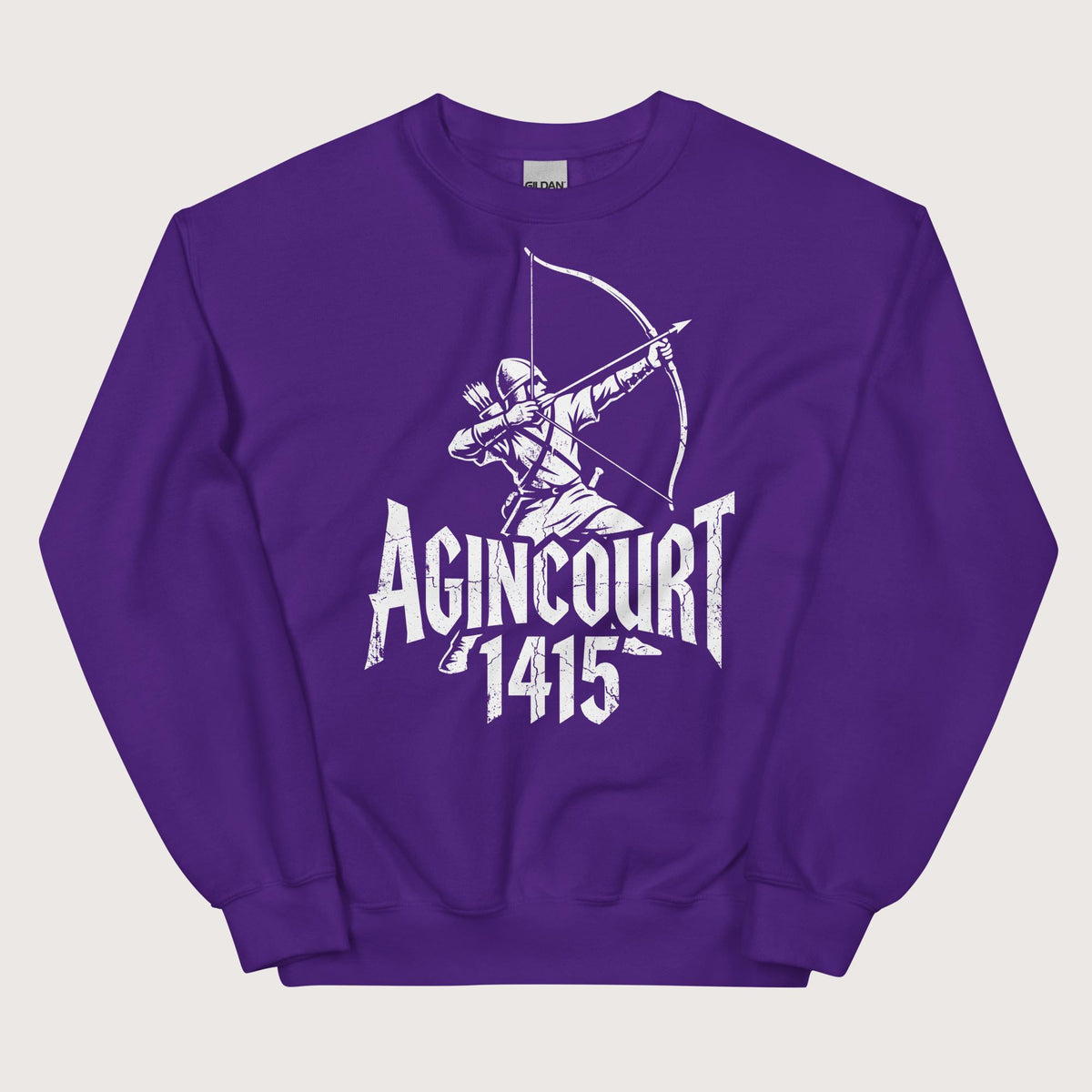 Purple Agincourt 1415 Longbowman Sweatshirt - history buff gift by HistoHead