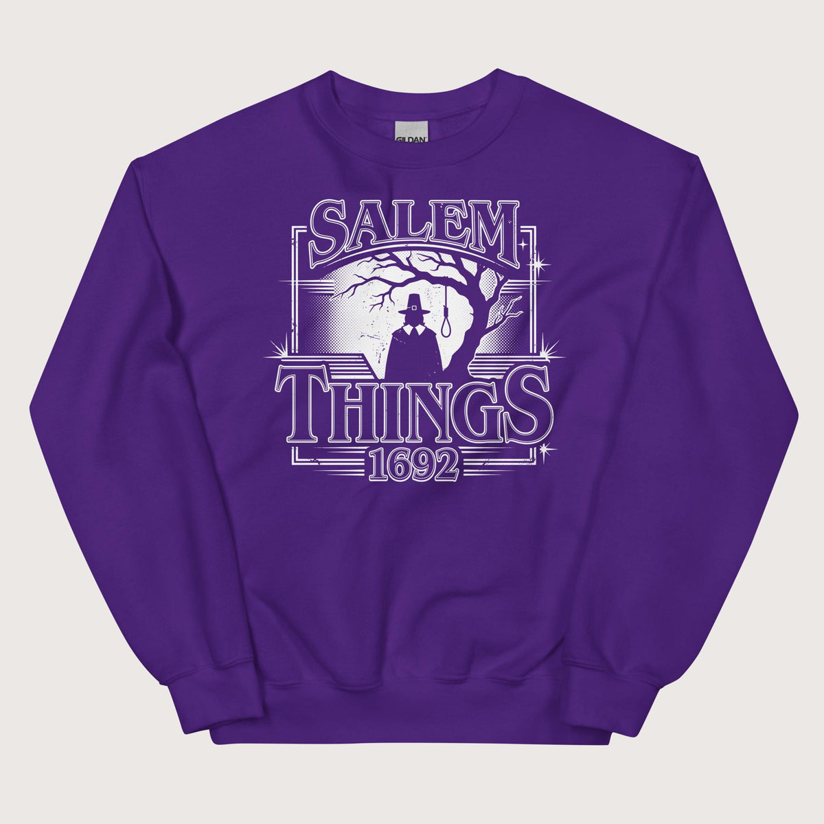 Purple Salem Things 1692 Sweatshirt - history buff gift by HistoHead
