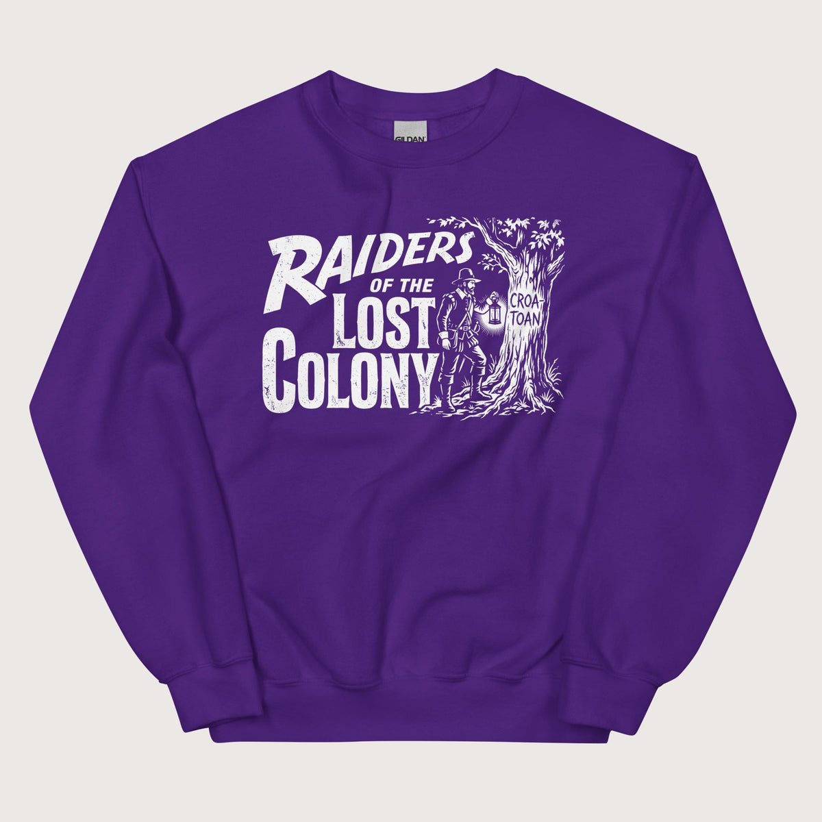 Purple Raiders of the Lost Colony Sweatshirt - history buff gift by HistoHead
