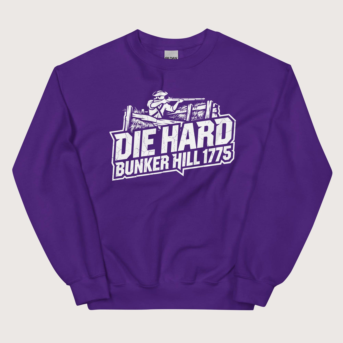 Purple Die Hard Bunker Hill 1775 Sweatshirt - history buff gift by HistoHead