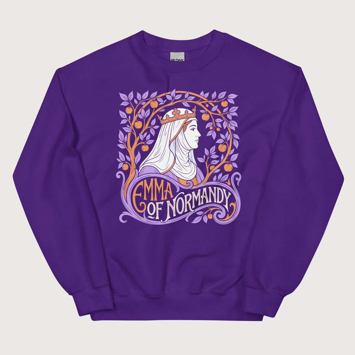 Purple Emma Of Normandy Sweatshirt - history buff gift by HistoHead