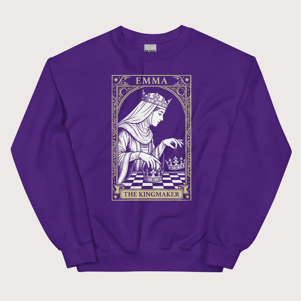 Purple Emma of Normandy The Kingmaker Sweatshirt - history buff gift by HistoHead