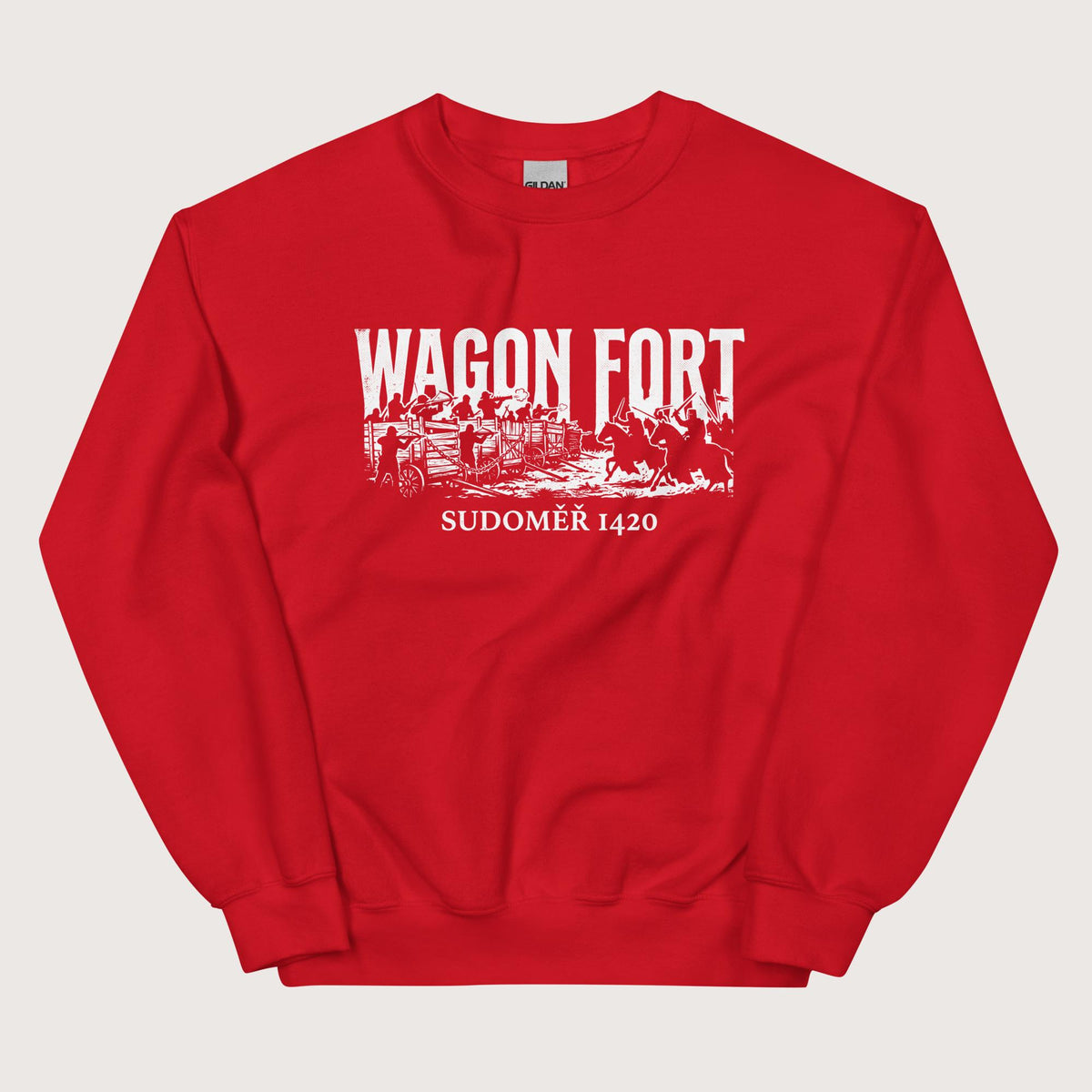 Red Wagon Fort Battle of Sudoměř Sweatshirt - history buff gift by HistoHead