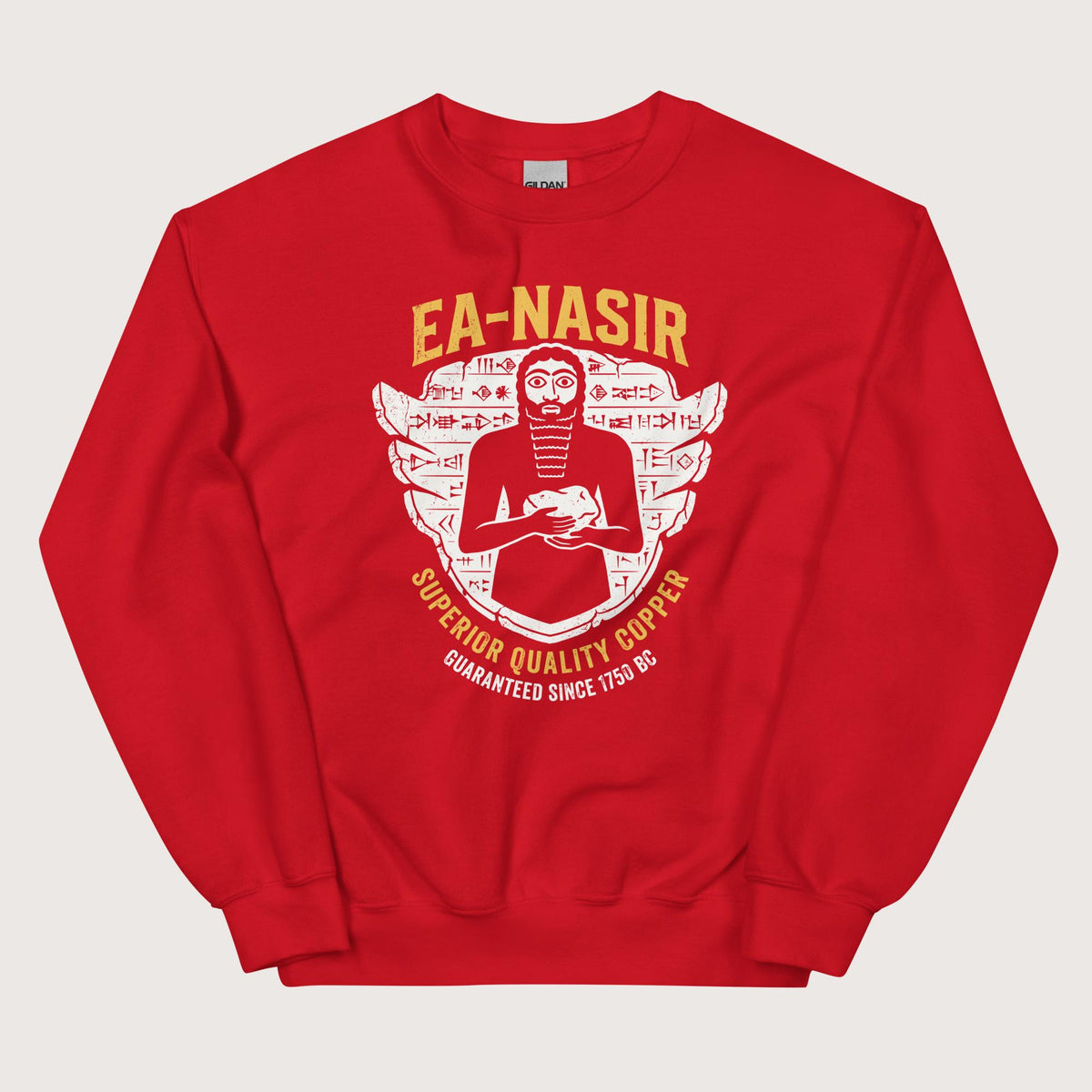 Red Ea-Nasir Superior Copper Guaranteed Sweatshirt - history buff gift by HistoHead