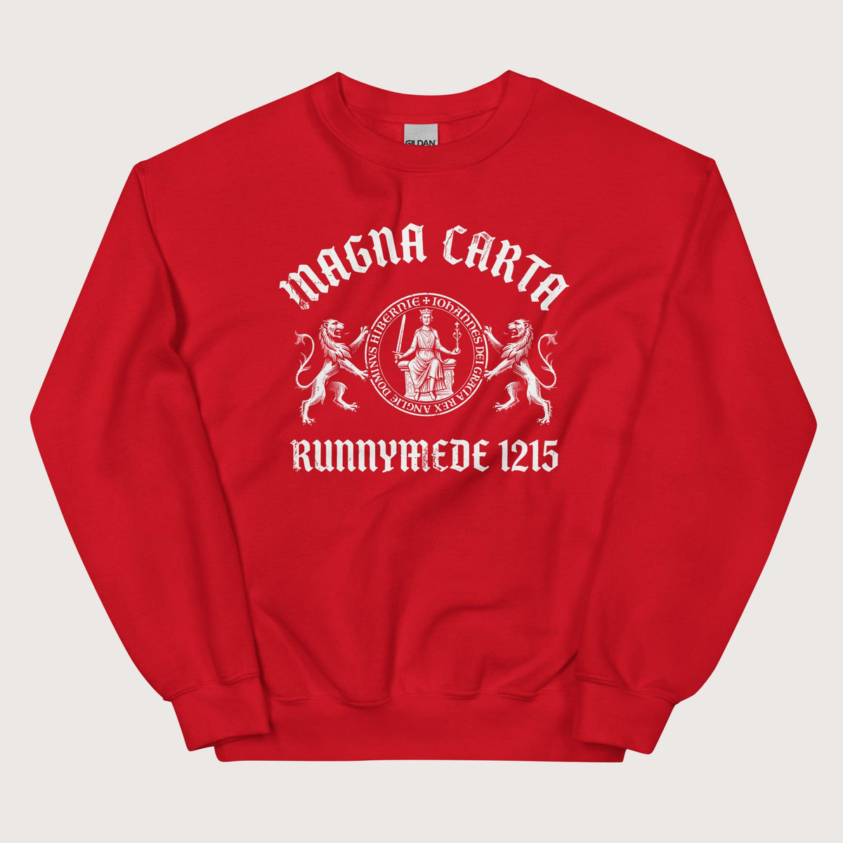Red Magna Carta King John Seal Sweatshirt - history buff gift by HistoHead