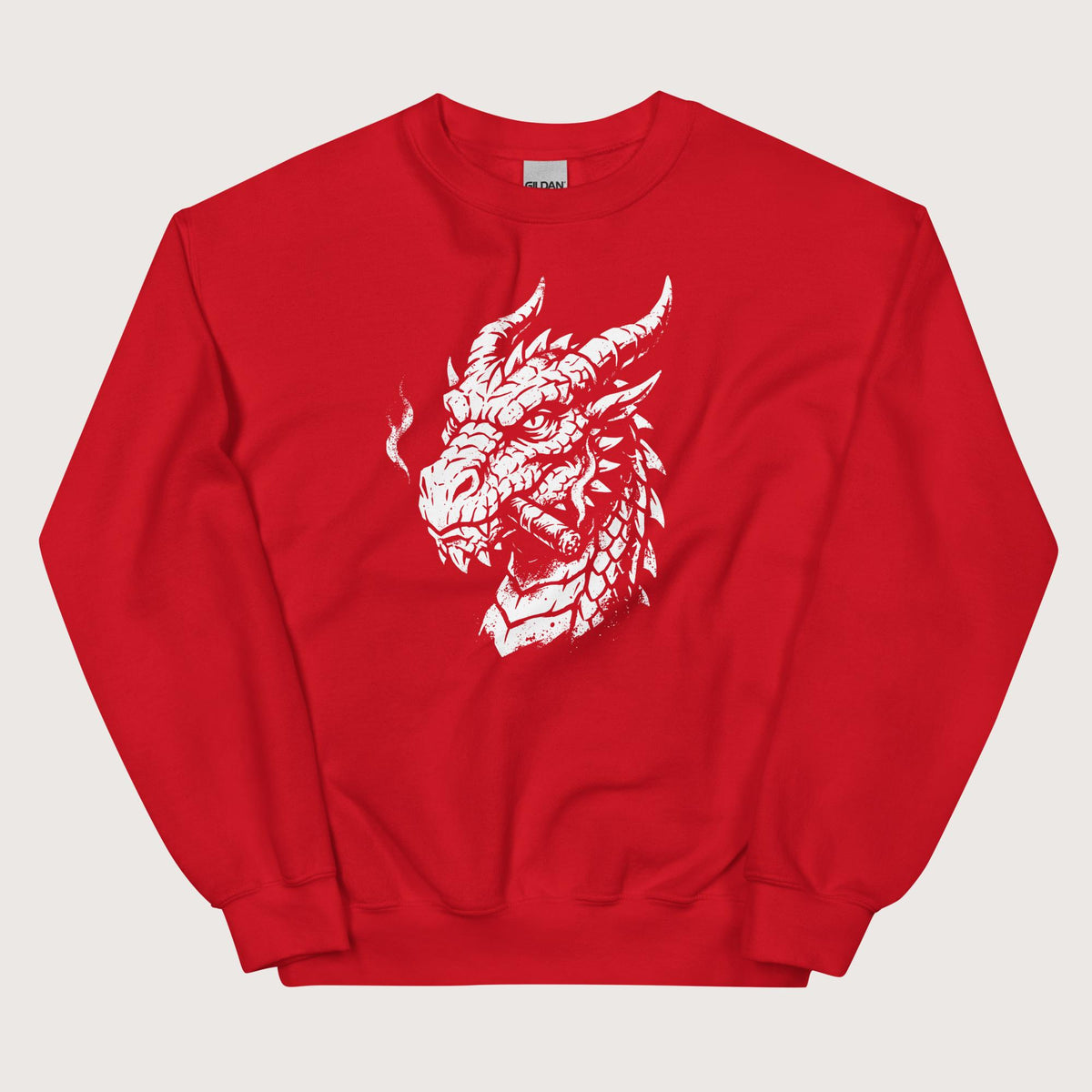 Red Smoking Dragon Sweatshirt - history buff gift by HistoHead