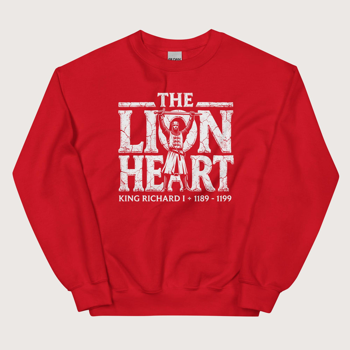 Red Richard the Lionheart Sweatshirt - history buff gift by HistoHead