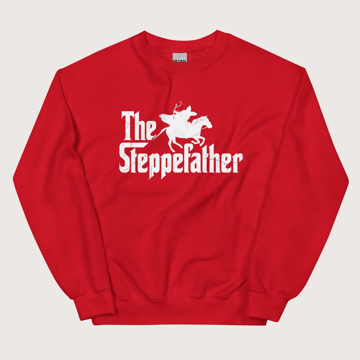 Red The Steppefather Parthian Shot Sweatshirt - history buff gift by HistoHead
