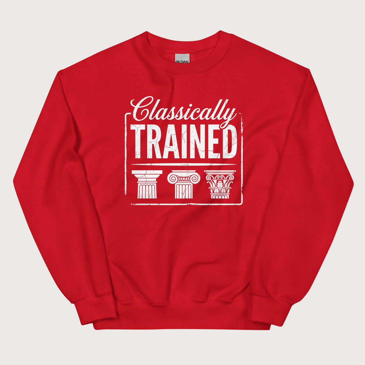 Red Classically Trained Sweatshirt - history buff gift by HistoHead