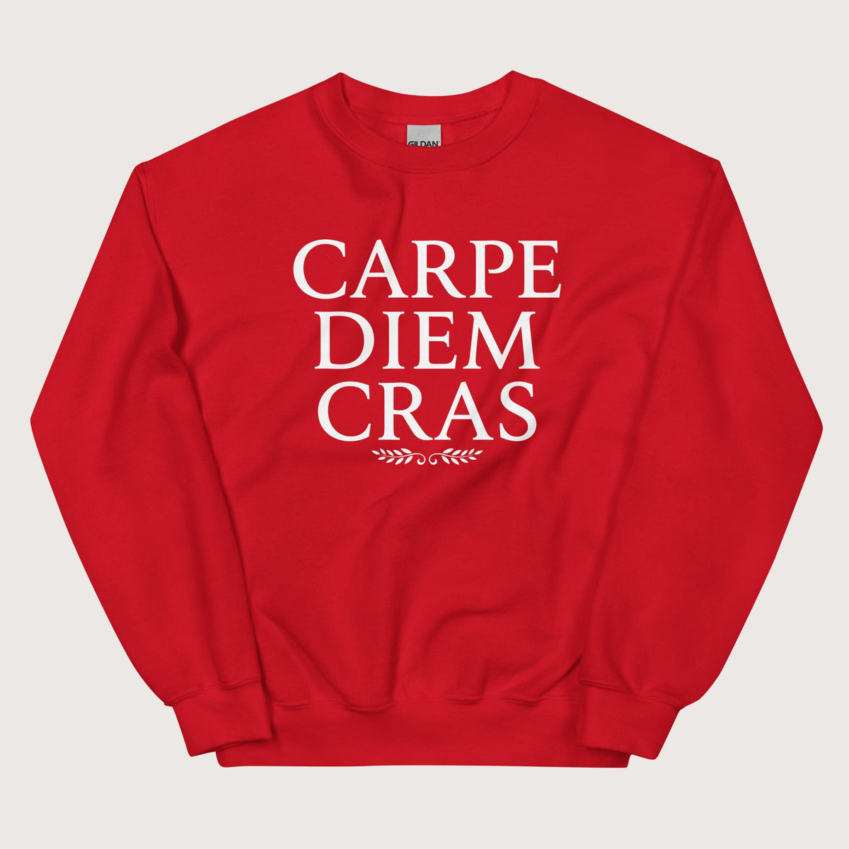 Red Seize the Day Tomorrow in Latin Sweatshirt - history buff gift by HistoHead