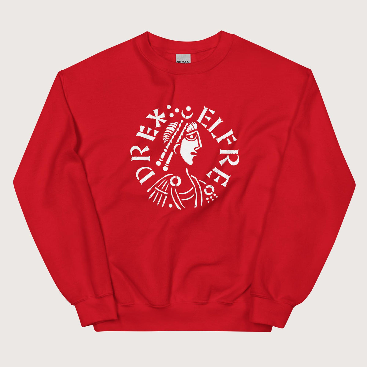Red Alfred the Great Penny Sweatshirt - history buff gift by HistoHead