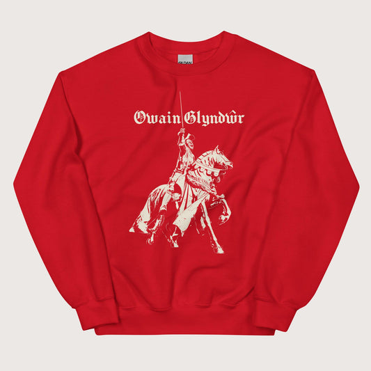 Red Owain Glyndŵr Statue Sweatshirt - history buff gift by HistoHead