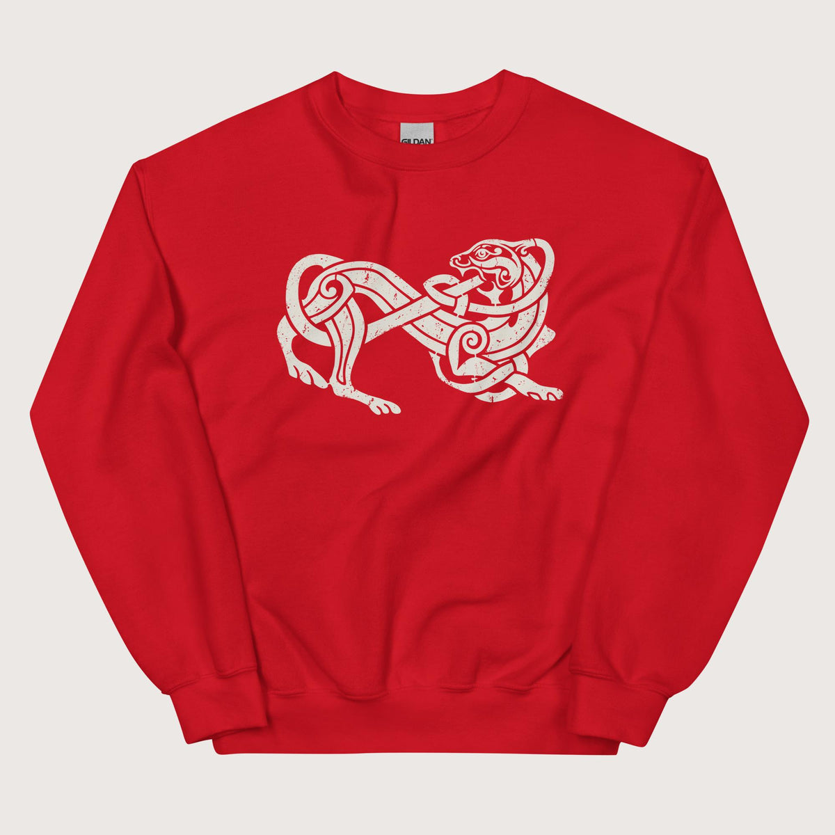Red Norse Lion Sweatshirt - history buff gift by HistoHead