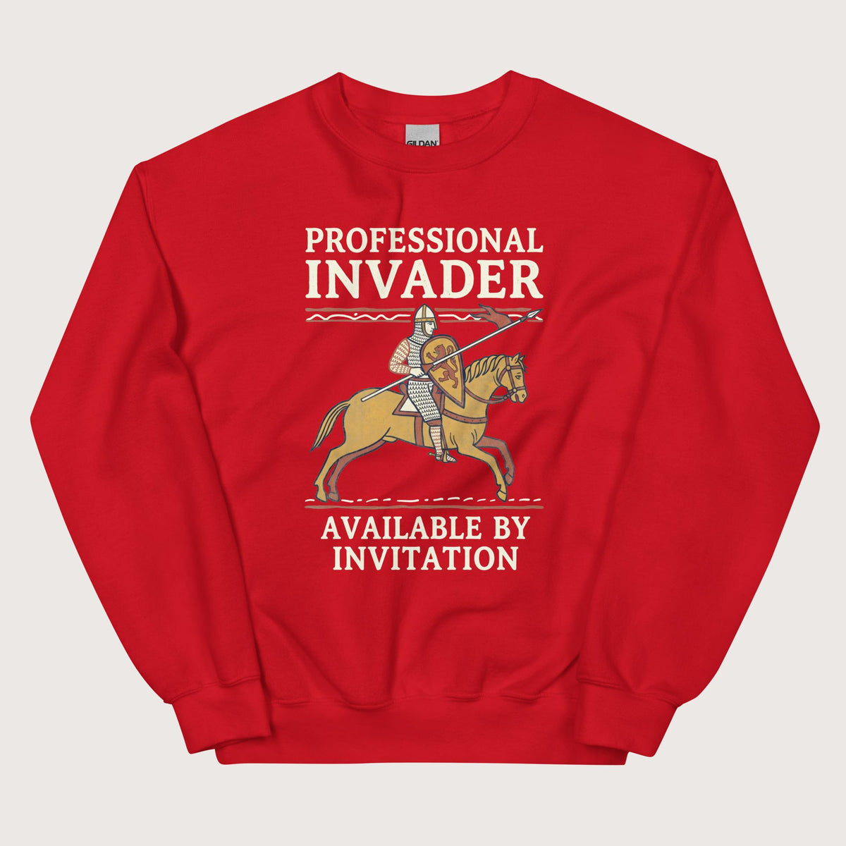 Red Professional Invader Sweatshirt - history buff gift by HistoHead