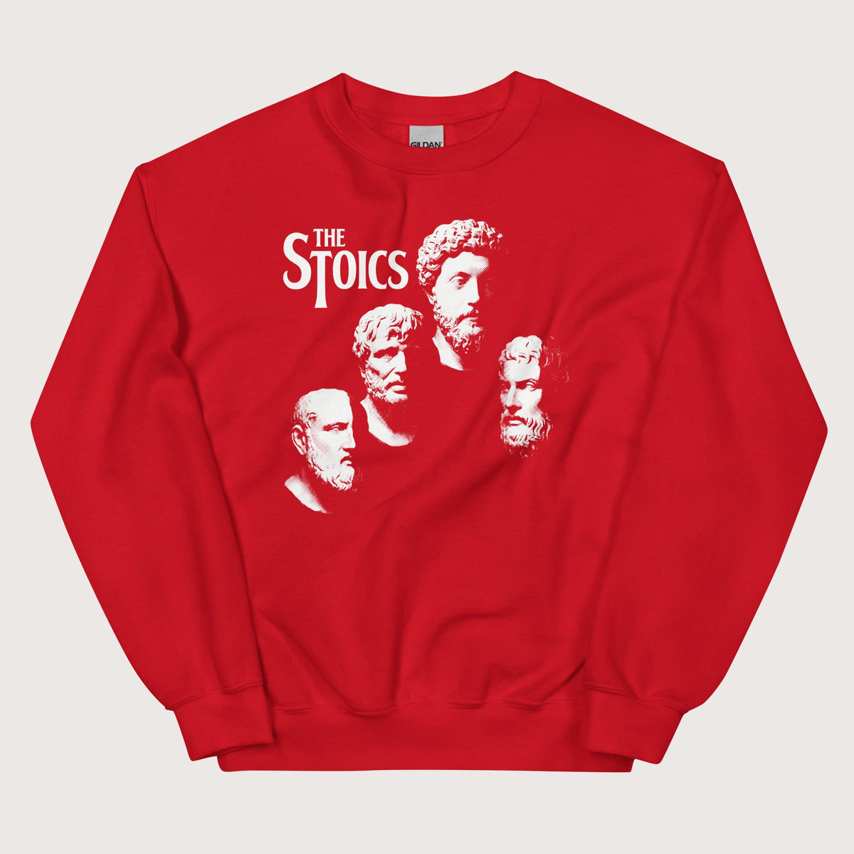 Red The Stoics Sweatshirt - history buff gift by HistoHead