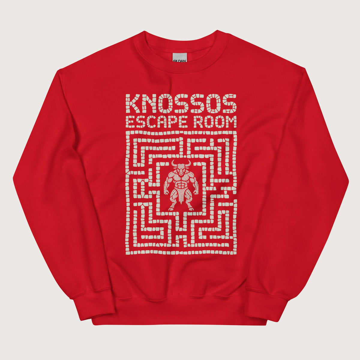 Red Knossos Escape Room Sweatshirt - history buff gift by HistoHead