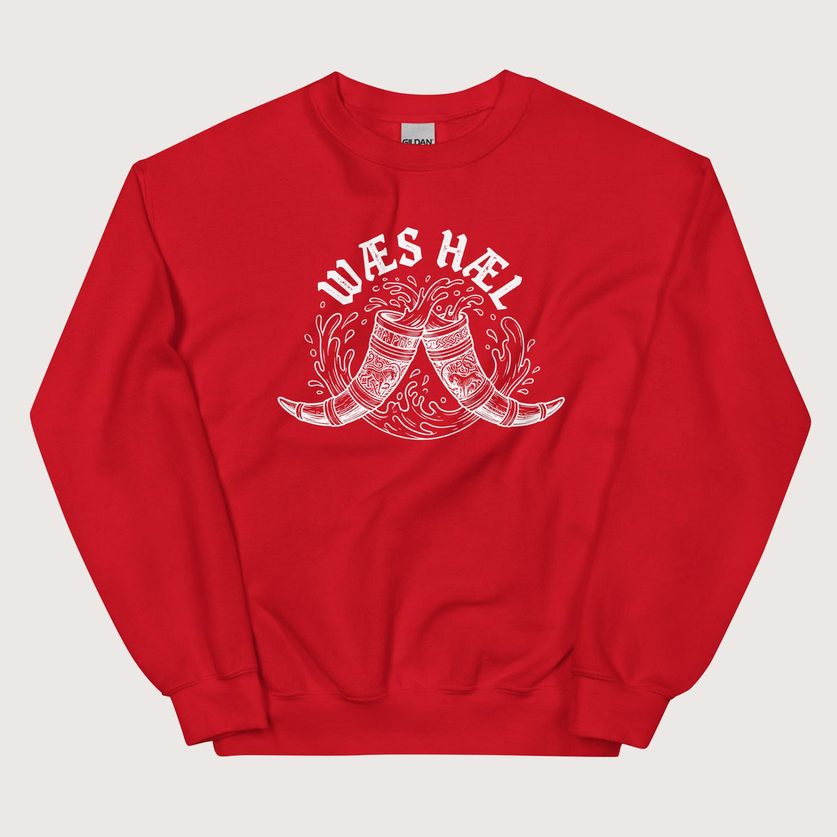 Red Wæs Hæl Sweatshirt - history buff gift by HistoHead