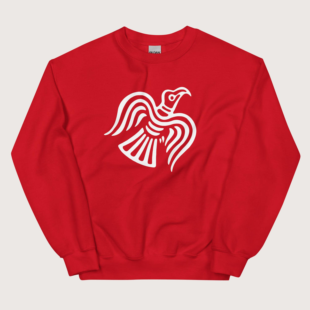 Red Viking Raven Symbol Sweatshirt - history buff gift by HistoHead