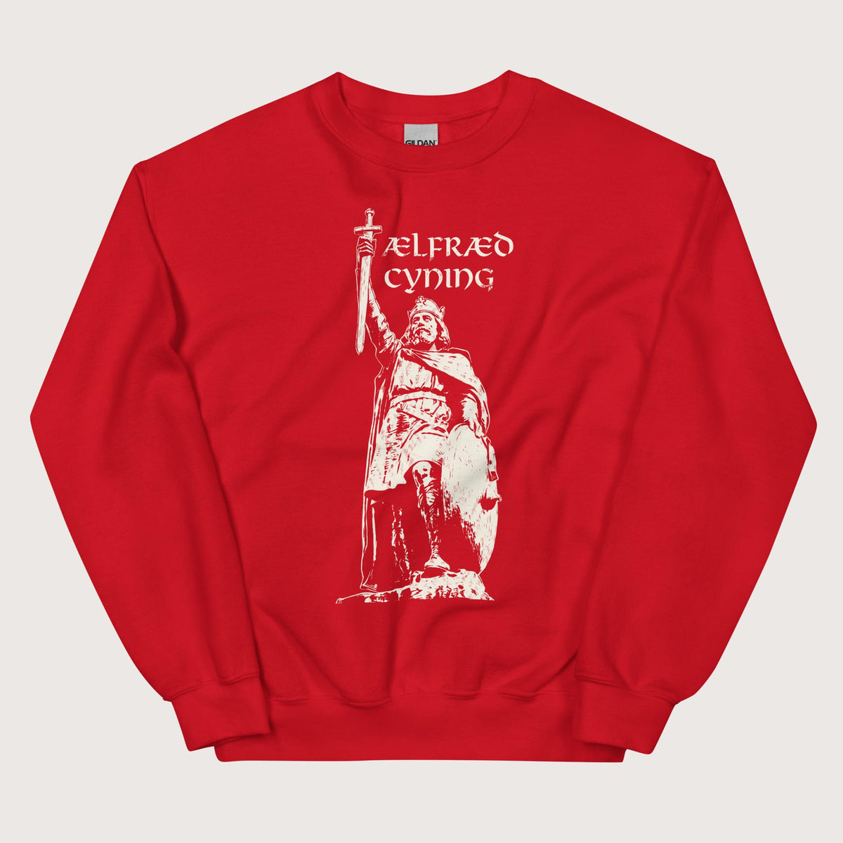 Red Alfred the Great Sweatshirt - history buff gift by HistoHead