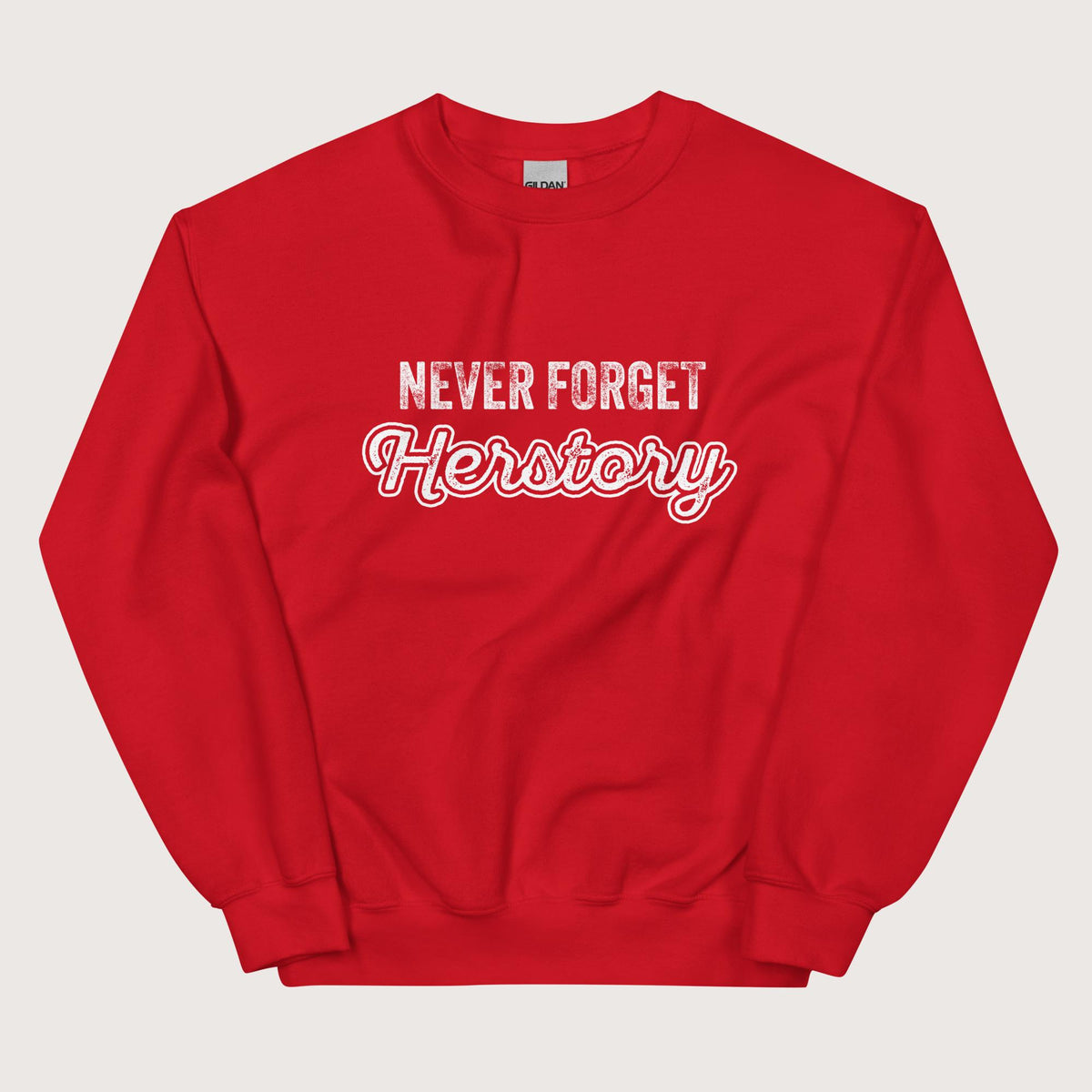 Red Herstory Sweatshirt - history buff gift by HistoHead