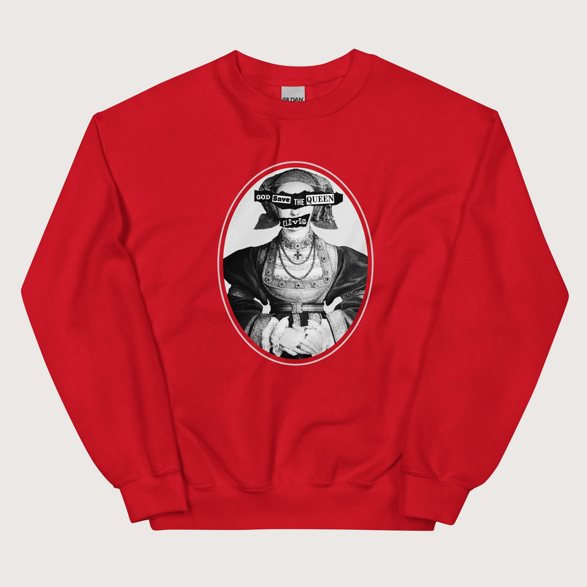 Red God Save the Queen Anne of Cleves Sweatshirt - history buff gift by HistoHead