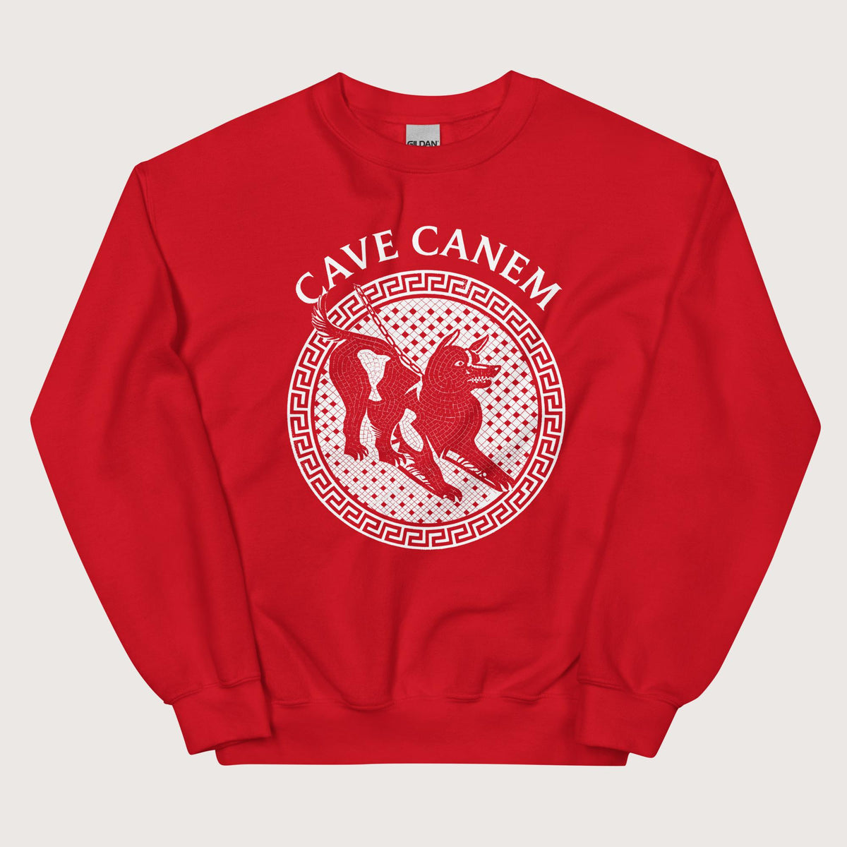 Red Cave Canem Sweatshirt - history buff gift by HistoHead
