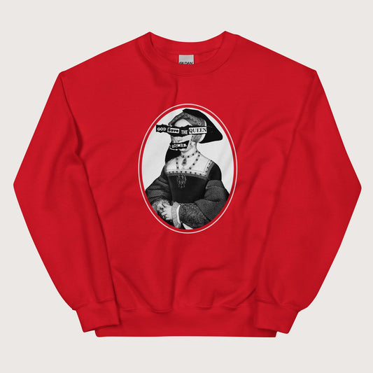 Red God Save the Queen Jane Seymour Sweatshirt - history buff gift by HistoHead