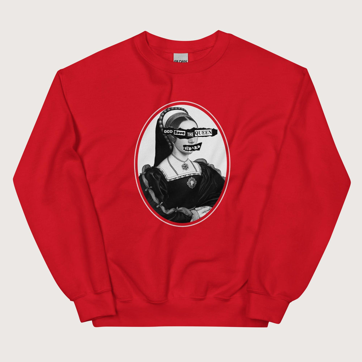 Red God Save the Queen Catherine Howard Sweatshirt - history buff gift by HistoHead