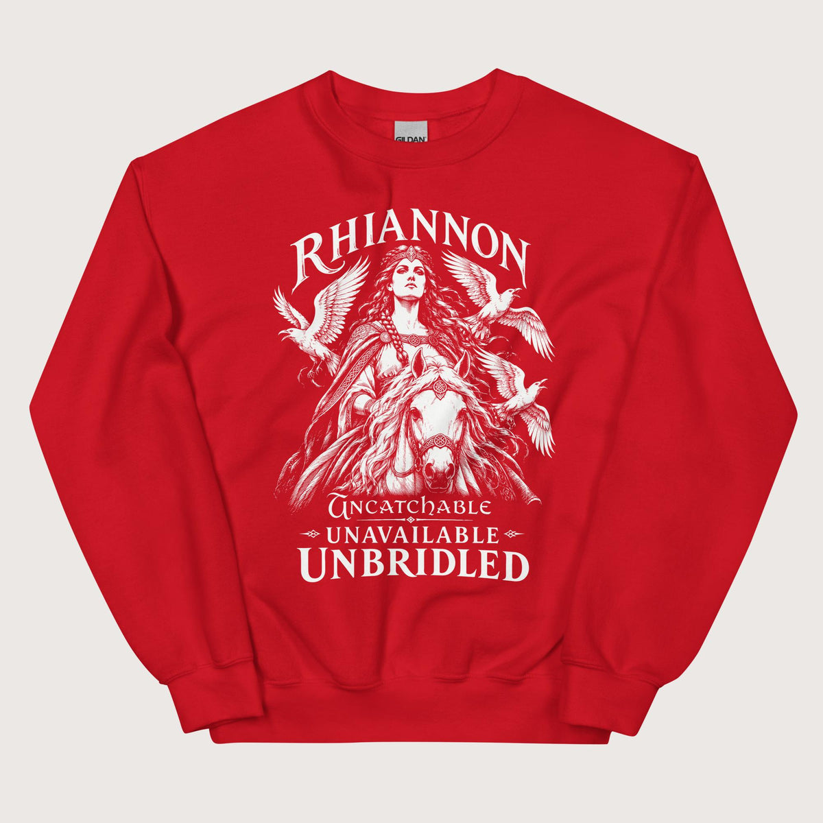 Red Rhiannon Uncatchable Unavailable Unbridled Sweatshirt - history buff gift by HistoHead
