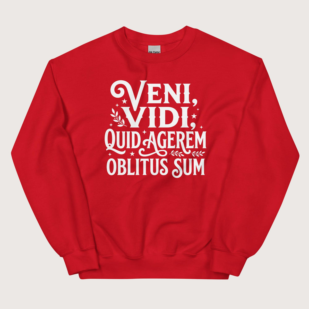 Red Latin I Came I Saw I Forgot I Was Doing Sweatshirt - history buff gift by HistoHead