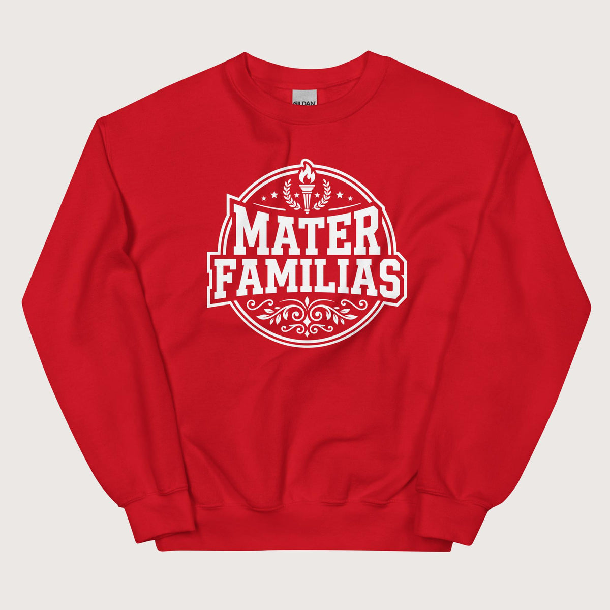 Red Mater Familias Latin Sweatshirt - history buff gift by HistoHead
