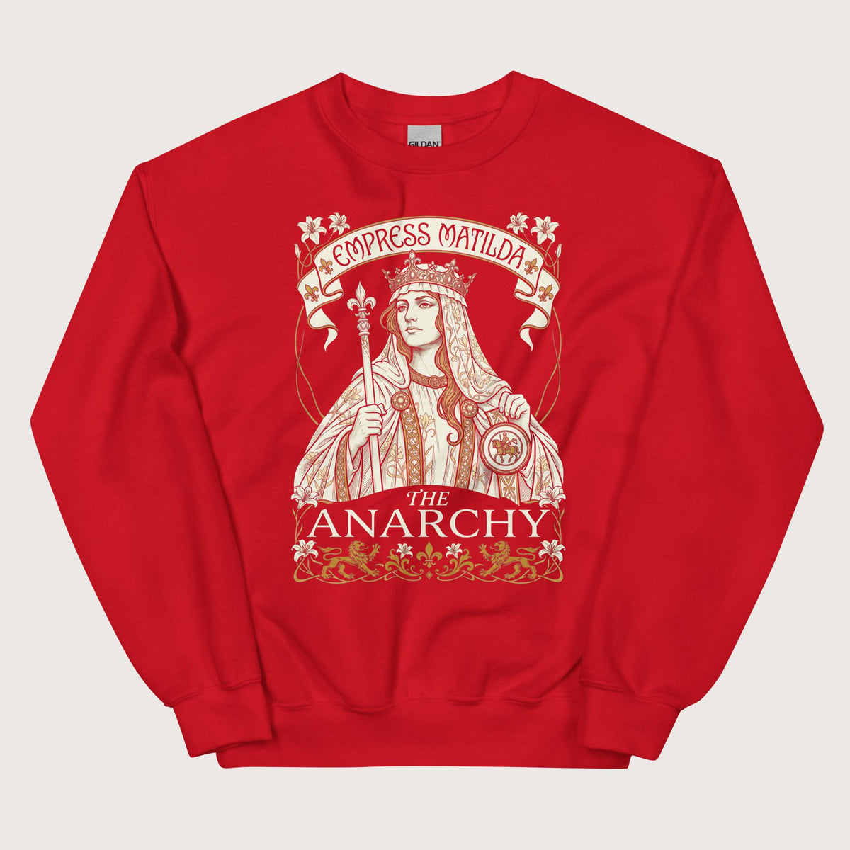 Red Empress Matilda The Anarchy Sweatshirt - history buff gift by HistoHead
