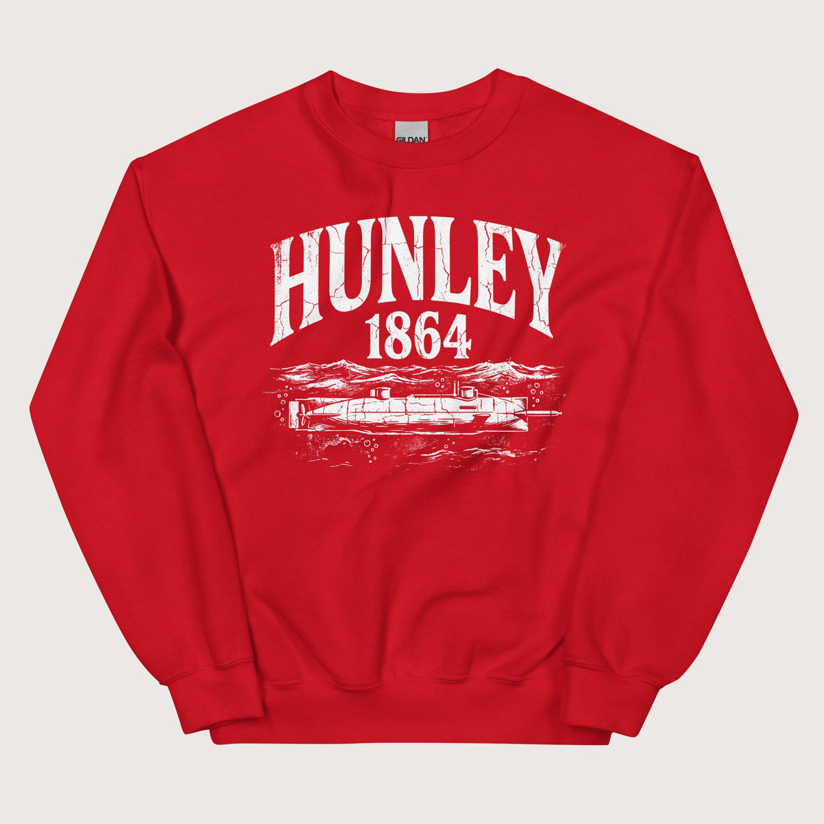Red Hunley Submarine Sweatshirt - history buff gift by HistoHead