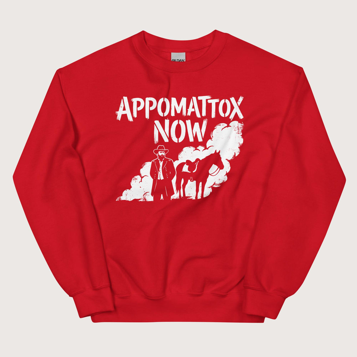 Red Appomattox Now Sweatshirt - history buff gift by HistoHead