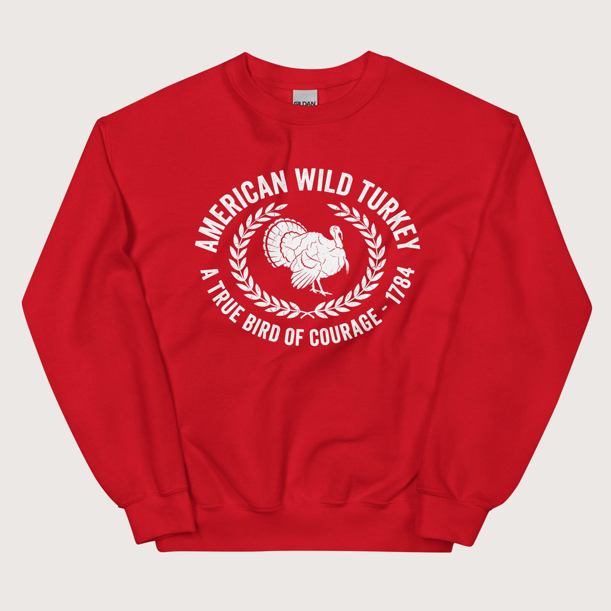 Red American Wild Turkey Sweatshirt - history buff gift by HistoHead