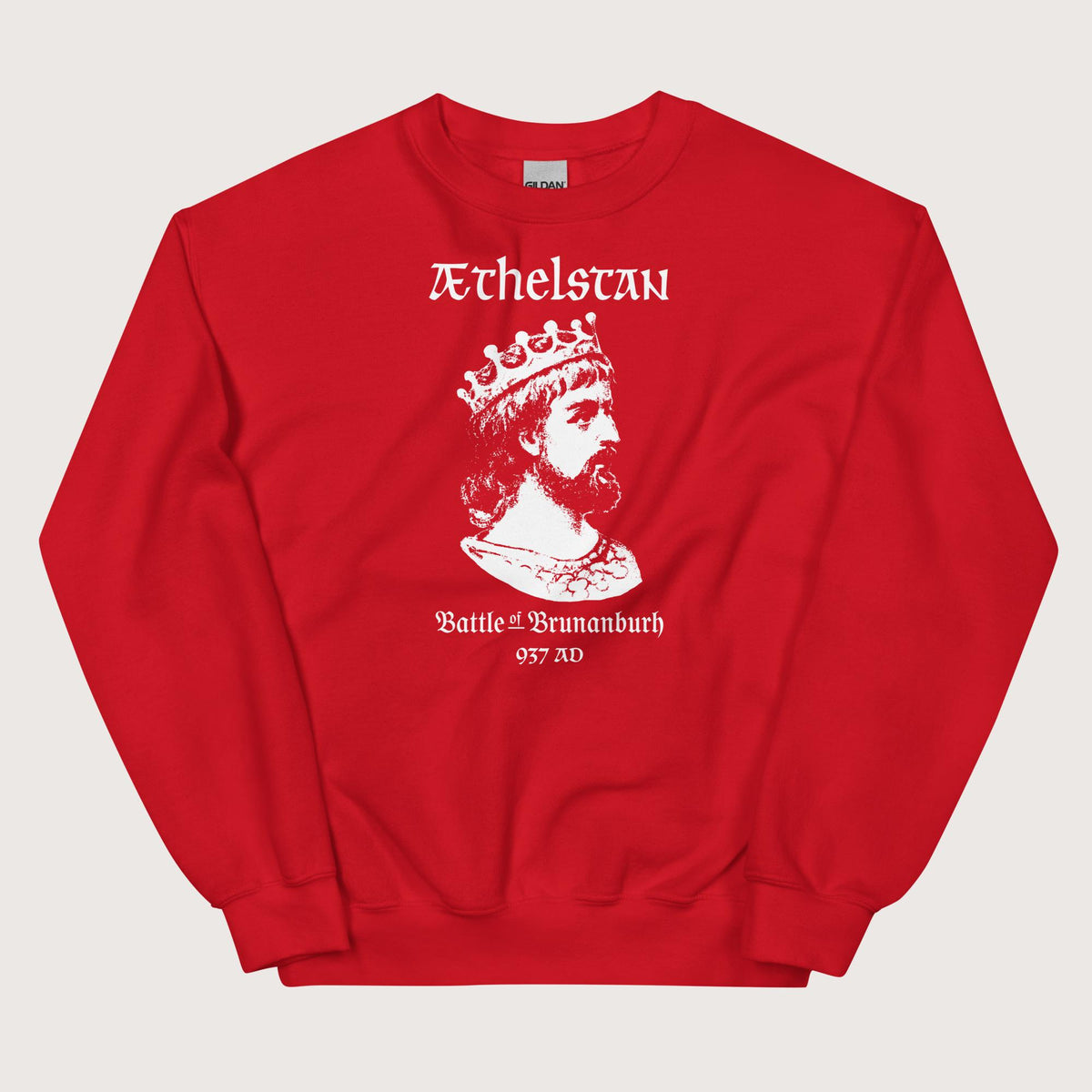 Red Æthelstan Battle of Brunanburh Sweatshirt - history buff gift by HistoHead