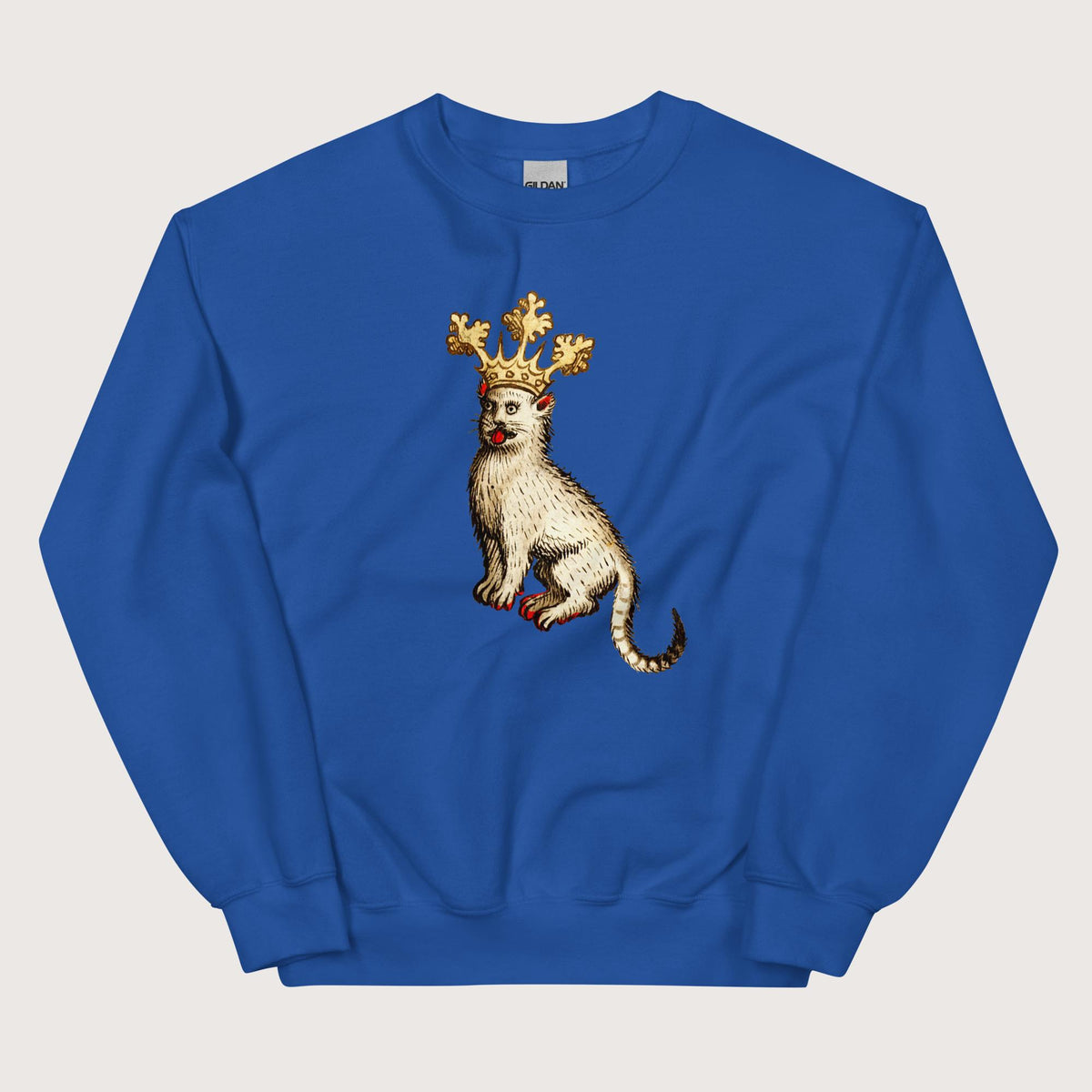 Royal Medieval Cat King Sweatshirt - history buff gift by HistoHead