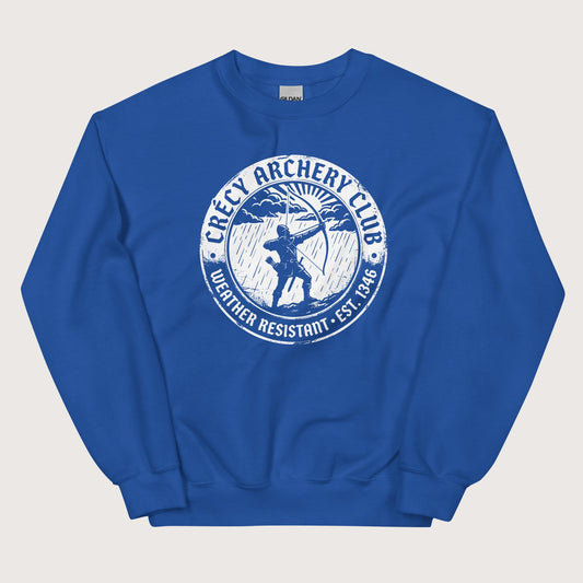 Royal Crecy Archery Club Sweatshirt - history buff gift by HistoHead