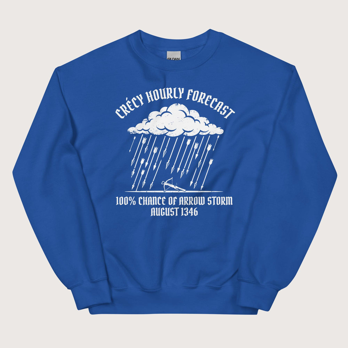 Royal Crecy Arrow Storm Forecast Sweatshirt - history buff gift by HistoHead